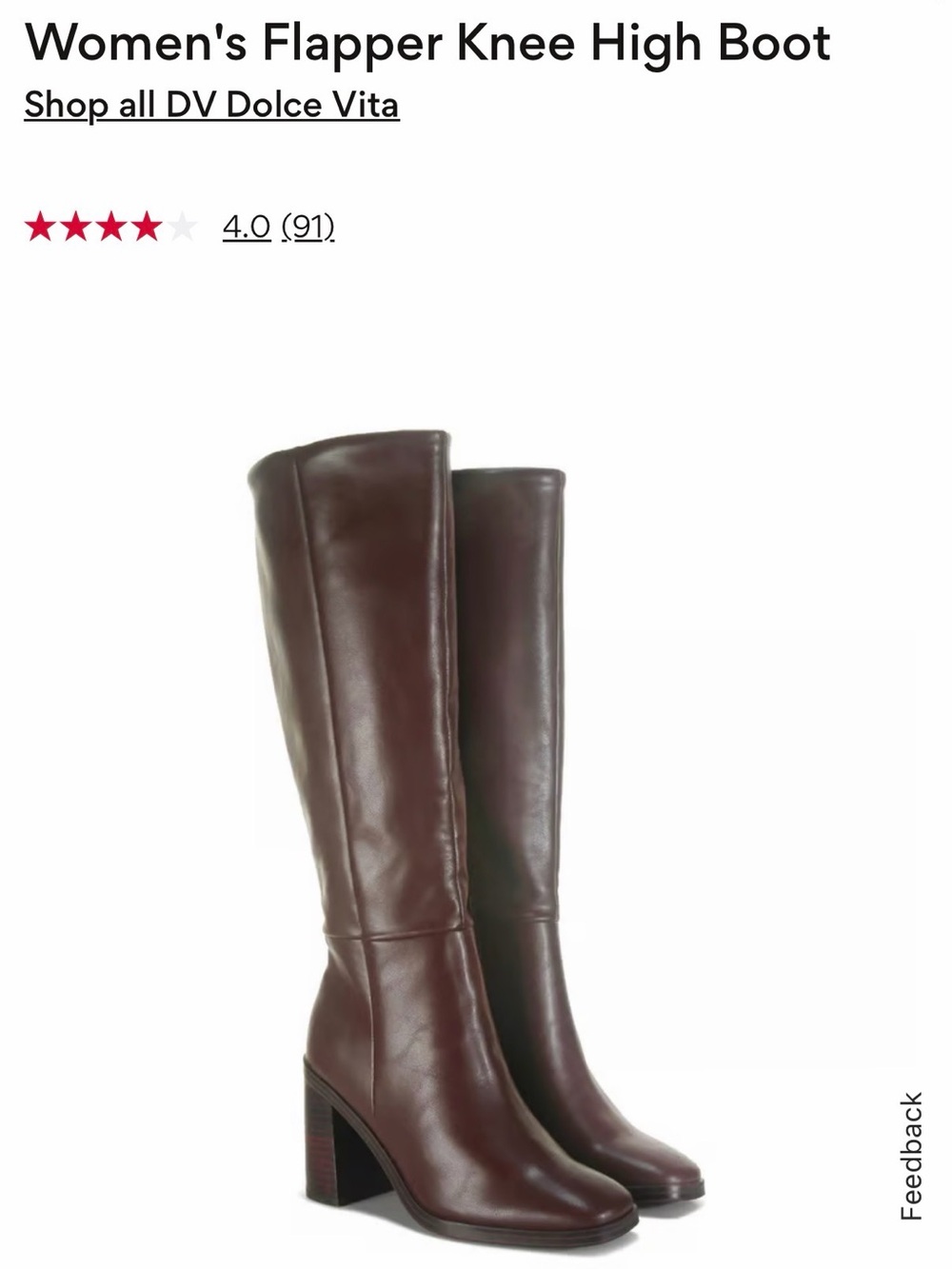 DV by Dolce Vita Women's Flapper Brown Leather Boots